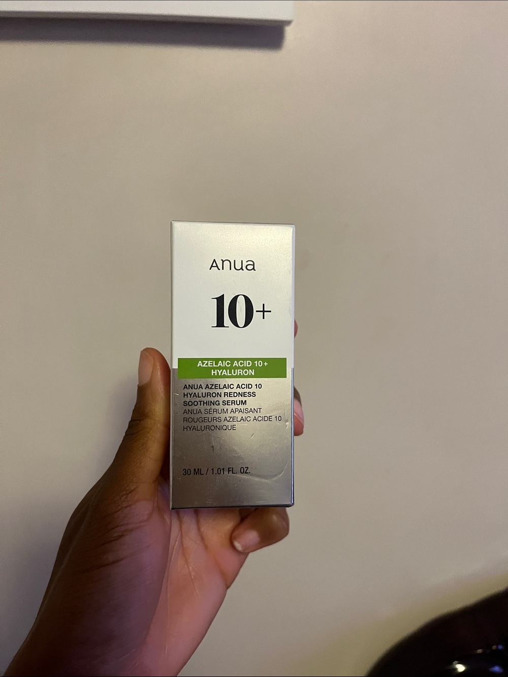 Anua 10+ Azelaic Acid + Hyaluron Soothing Serum — White & Green